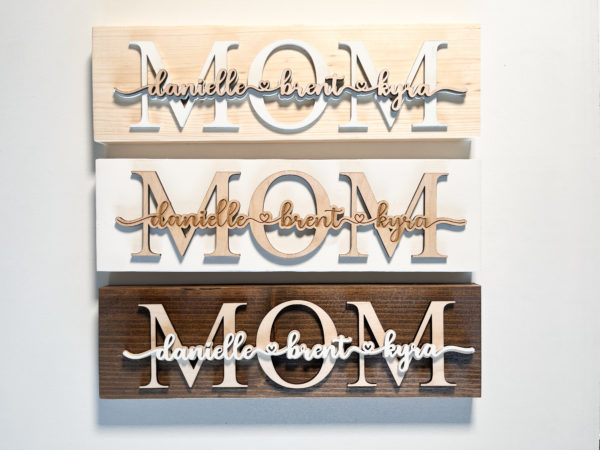 Mom Sign with Kids Names